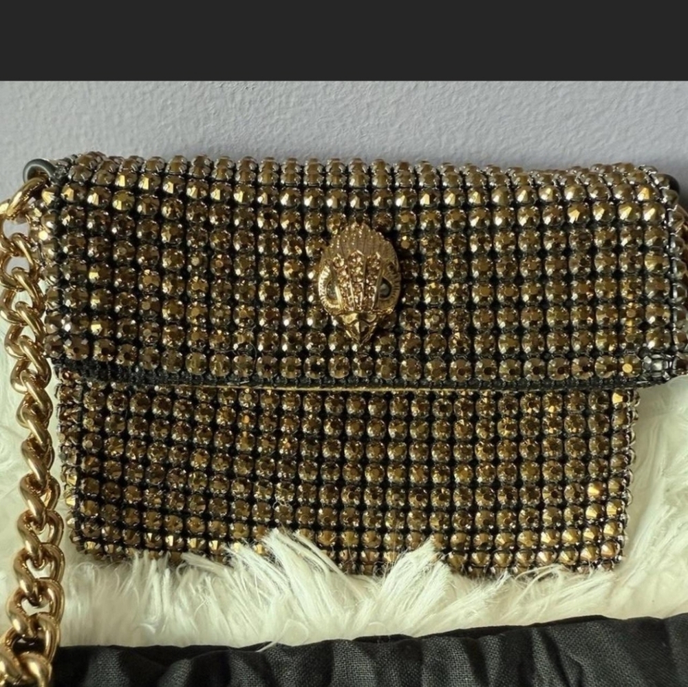 Kurt Geiger London Gold Crossbody Bag With Dustcover - Picture 5 of 16